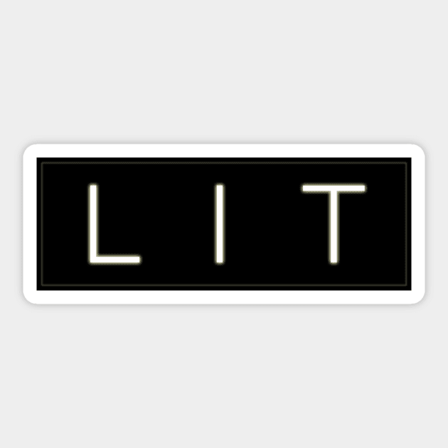 It's Lit Sticker by Melu